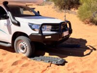 4WD Motorhome Maxtrax Recovery training in soft Sandy terrain